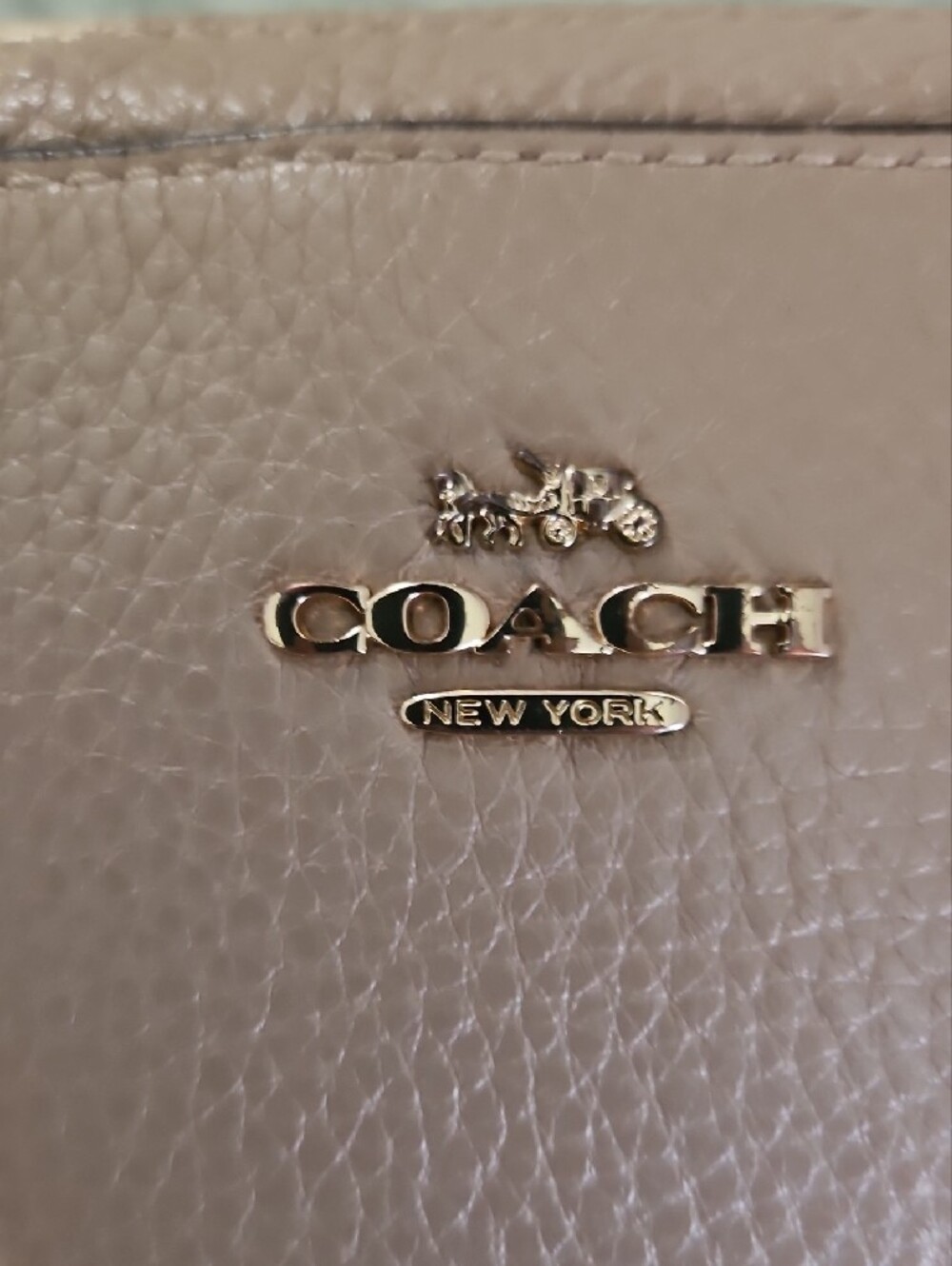 Coach Taupe Pebbled Leather Crossbody Bag NWOT - Picture 14 of 14